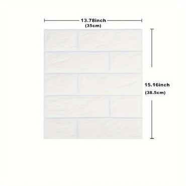 40Pcs 38.5X35cm Imitation Brick Wallpaper Self-adhesive Waterproof Moisture-proof Living Room Bedroom Wall Decoration