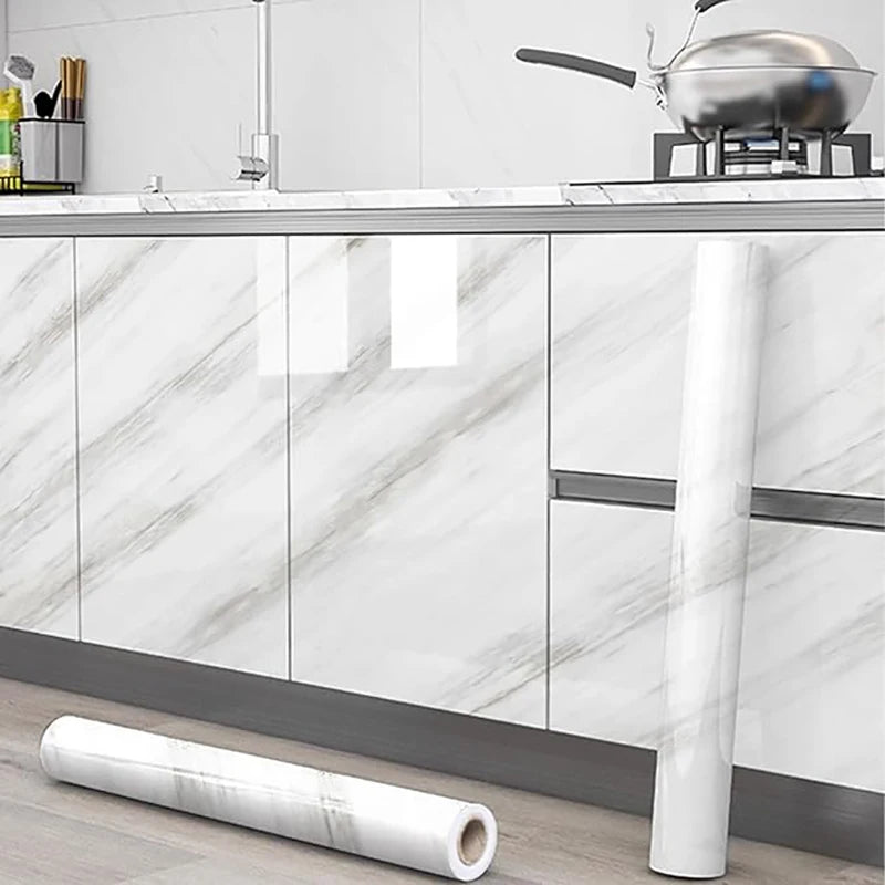 DIY 55cm Marble Self-adhesive Wallpaper Bathroom Kitchen Dining Room Cabinet Countertop Wall Sticker Waterproof And Mildew Proof