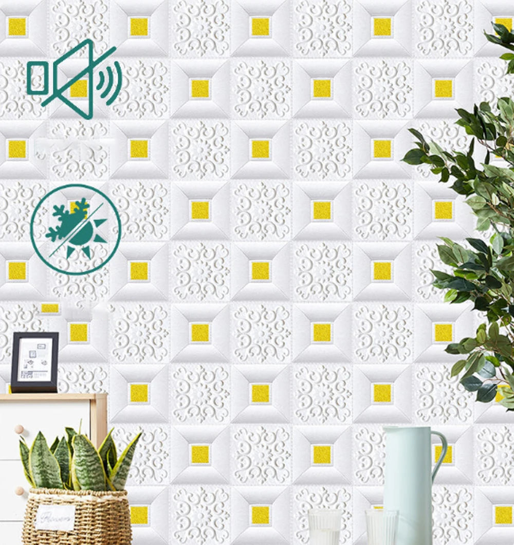70cmx1m/2m/3m/5m/10m Waterproof 3D Stereo Wall Sticker Ceiling Bedroom Living Room Self-adhesive Background Decoration Wallpaper