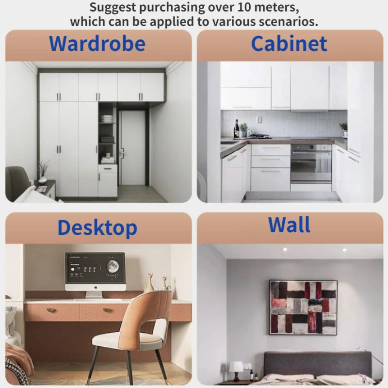 Kitchen Cabinet Self-adhesive Wallpaper Waterproof Oil-proof Thickened Desktop Door Furniture Wall Stickers Formaldehyde-free