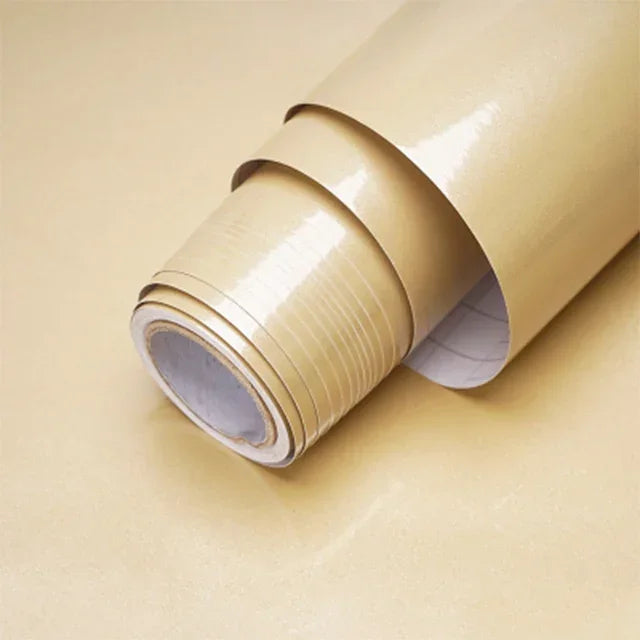 60cm Width Glossy Self Adhesive Solid Wallpaper Vinyl Marble Wall Stickers Waterproof Contact Paper for Kitchen Home Decor Film