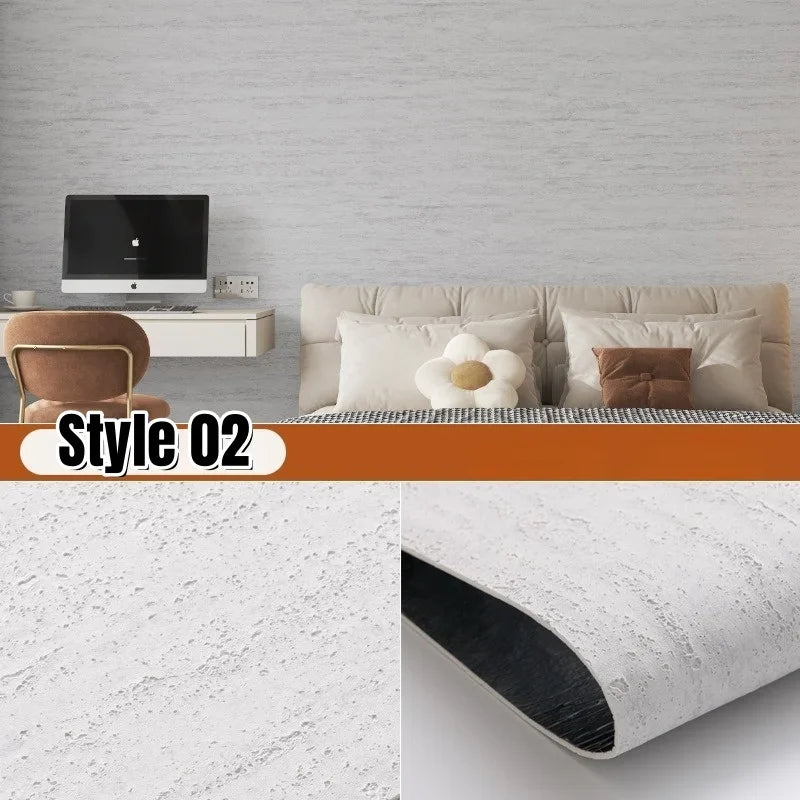 Soft Imitate Roman Travertine Slate Wallpapers 3D Textured Thickening Wall Panel Scalable Flexible Self-adhesive Wall Stickers