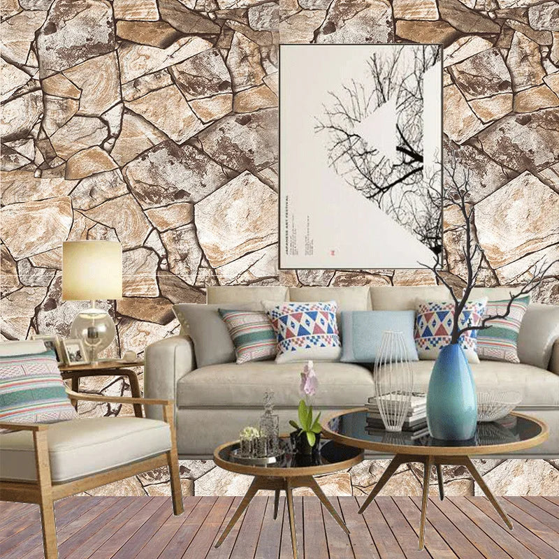Retro Brick Self-adhesive Wallpaper Industrial Style Bar and Hair Salon Decoration Background Wall PVC Self-adhesive Wallpaper