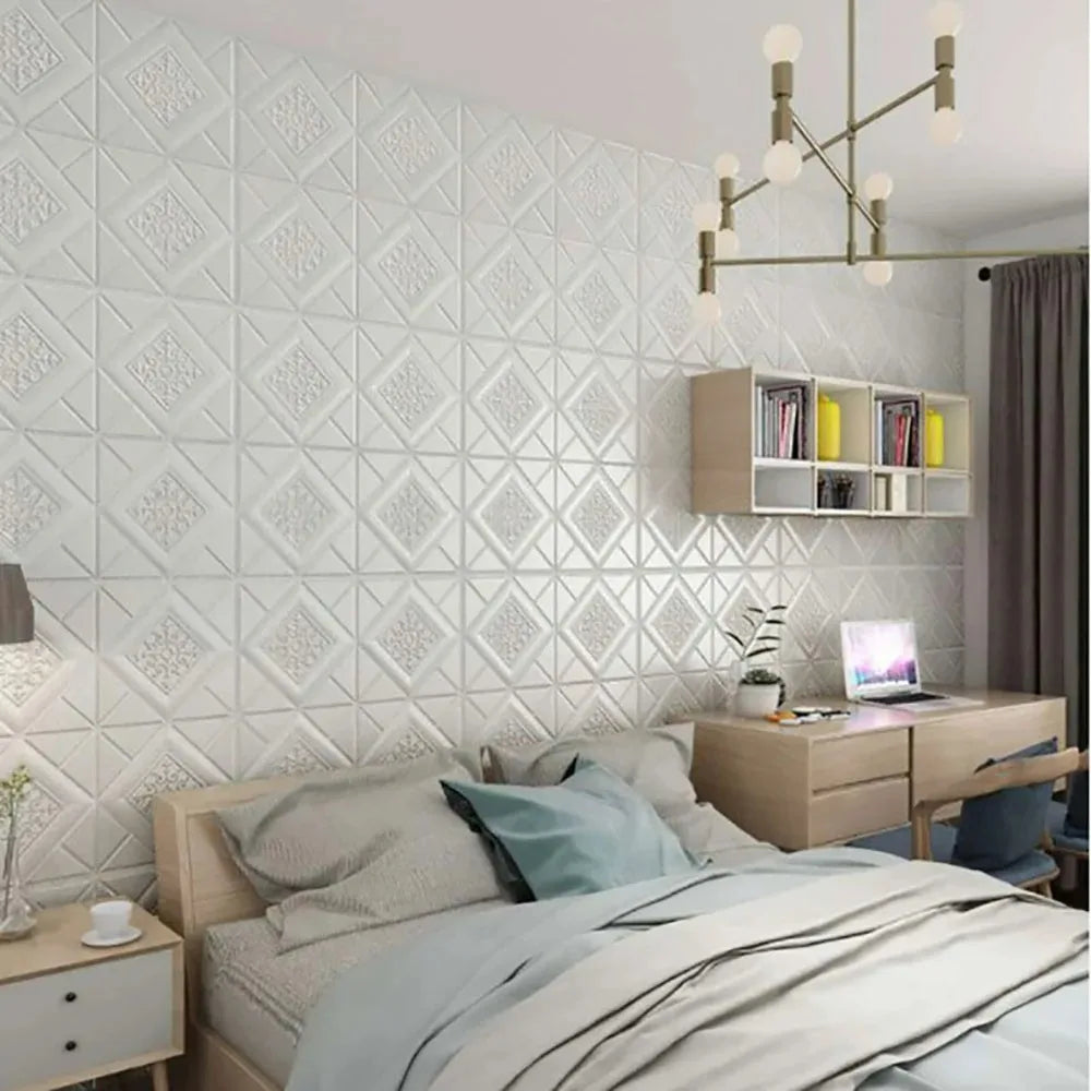 5-20Pcs 35*35cm Ceiling Wallpaper 3D Brick Waterproof Wall Stickers Foam Wall Paper Self-Adhesive Home Decor