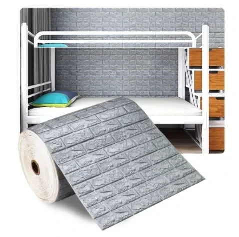 70cmx1/5/10m 3D Wallpaper Decoration Self-adhesive Antique Foam Brick Wallpaper Living Room Bedroom Waterproof 3D Wall Sticker