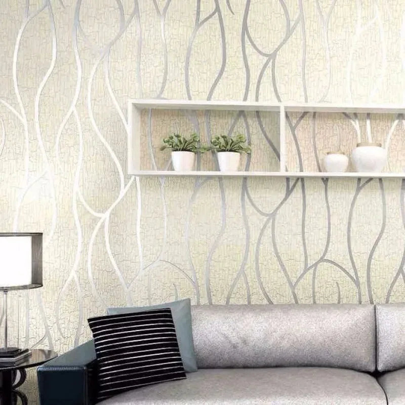 European Non-woven Fabric Room Background Modern Wallpaper Removable Furniture Decoration Self-adhesive Contact Paper Bedroom