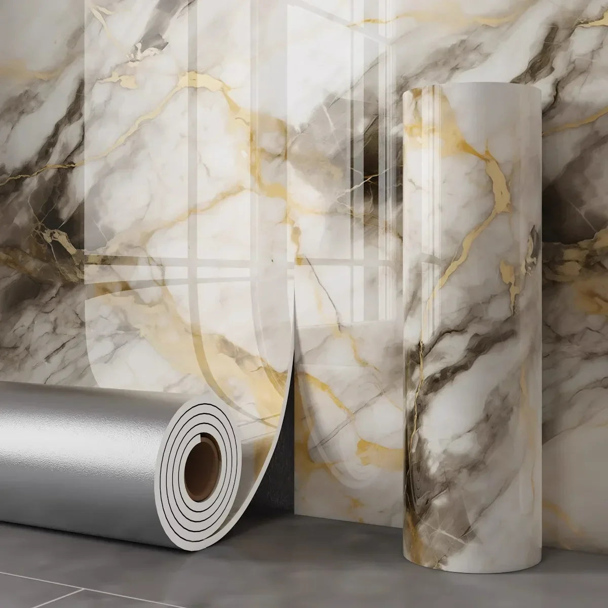 Thick Foam Marble Peel and Stick Wallpapers Waterproof Wall Stickers Imitation Tile Self Adhesive Wall Paper Bedroom Decoration