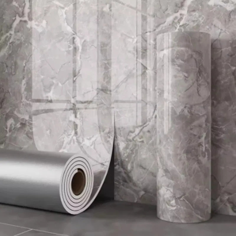 Waterproof and antifouling wall sticker self-adhesive wallpaper 1 roll thick foam marble wallpaper for bedroom and living room