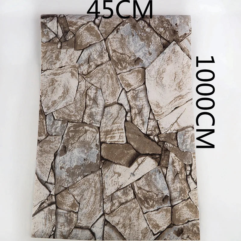 Retro Brick Self-adhesive Wallpaper Industrial Style Bar and Hair Salon Decoration Background Wall PVC Self-adhesive Wallpaper