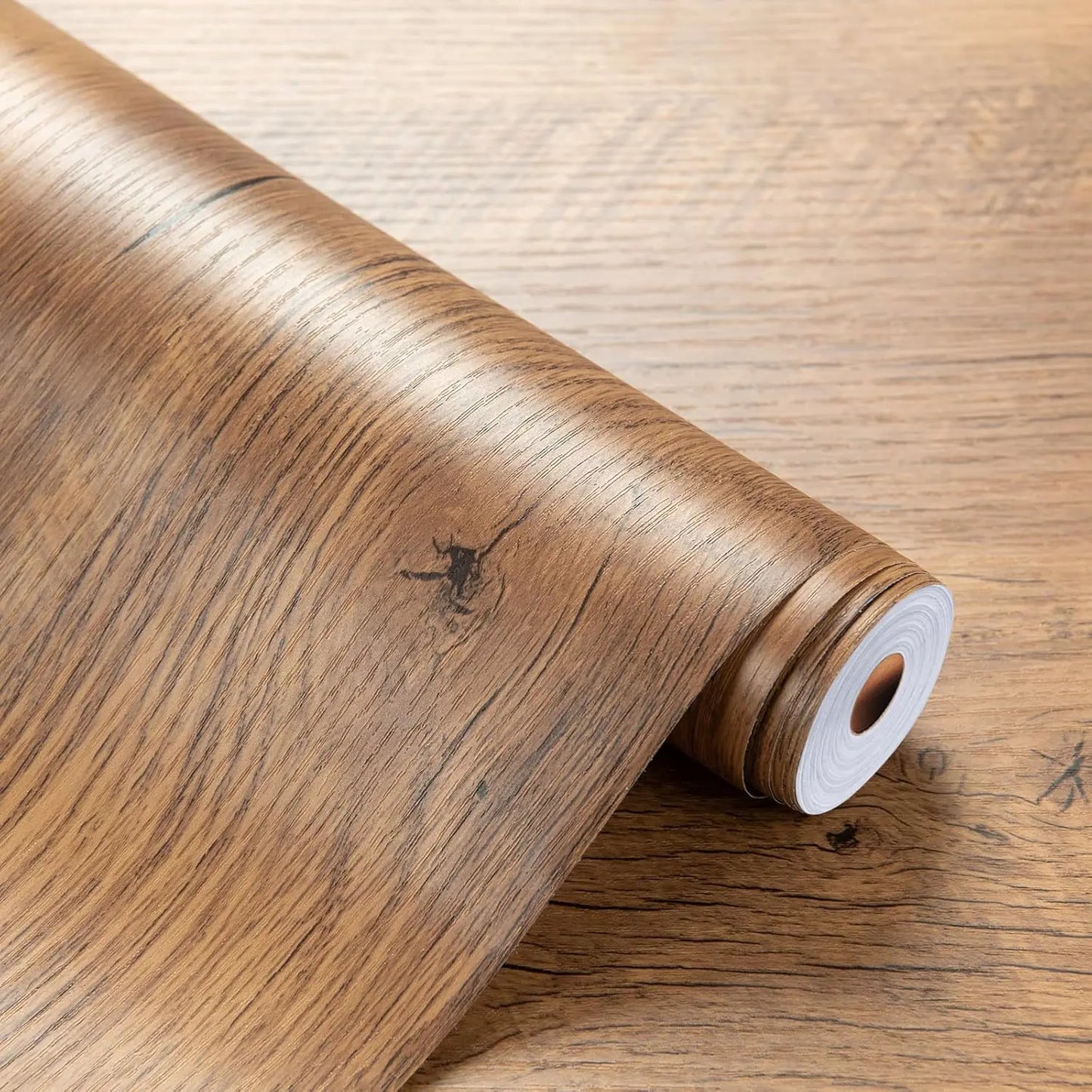 55cm Wide Wood Grain Home Decor Furniture Waterproof Vinyl Wall Sticker Self Adhesive PVC Wallpaper Kitchen Cabinet Door Sticker