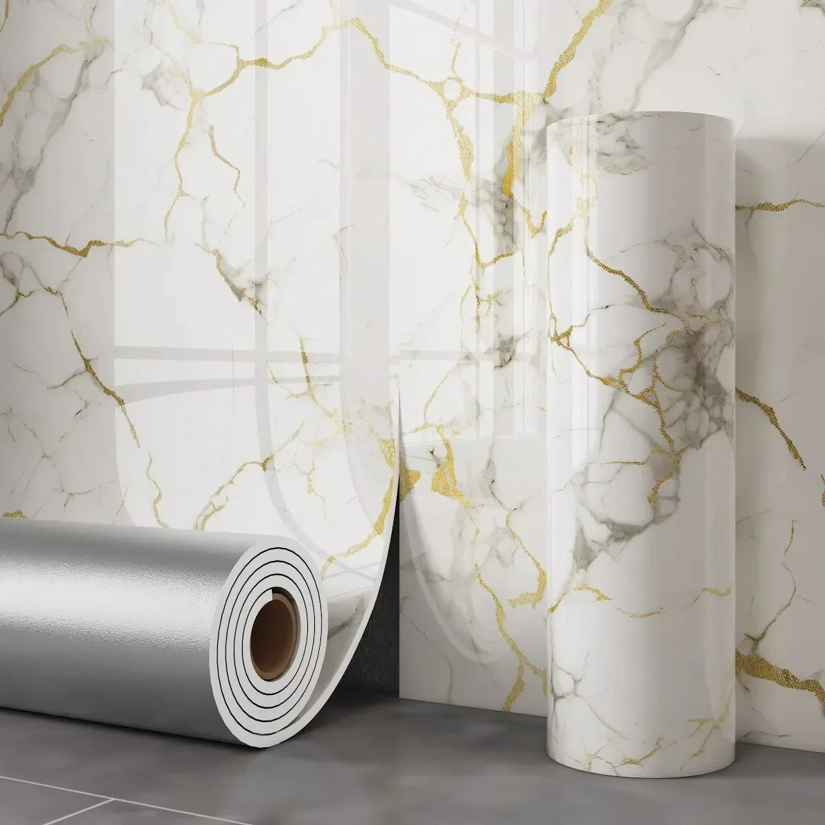 Thick Foam Marble Peel and Stick Wallpapers Waterproof Wall Stickers Imitation Tile Self Adhesive Wall Paper Bedroom Decoration