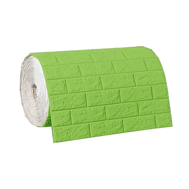 70cmX500cm DIY 3D Wallpaper Moisture Proof Modern Home Decoration Self-adhesive Waterproof Wall Stickers Brick Pattern