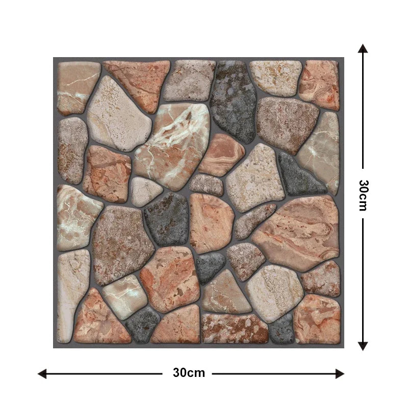 10 Pcs Self Adhesive Tile Wall Sticker Home Decor 3d Pvc Sticker Covers For Kitchen Cupboard Bathroom Waterproof Wallpaper