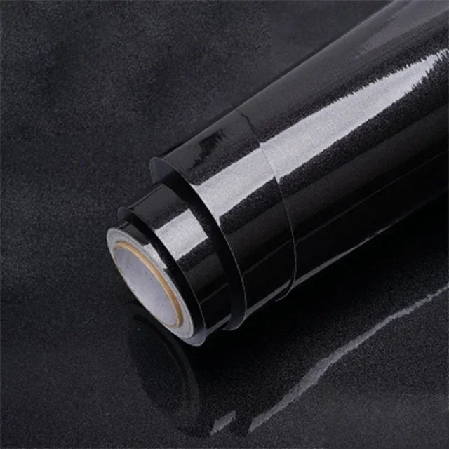 60cm Width Glossy Self Adhesive Solid Wallpaper Vinyl Marble Wall Stickers Waterproof Contact Paper for Kitchen Home Decor Film
