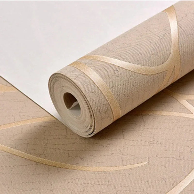 European Non-woven Fabric Room Background Modern Wallpaper Removable Furniture Decoration Self-adhesive Contact Paper Bedroom