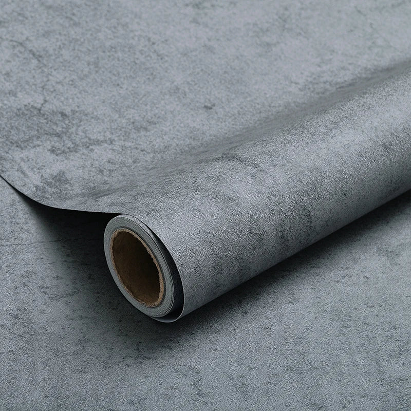 Cement Gray Stickers Self-adhesive Waterproof Retro Old Mottled Pattern Wall Stickers Dark Gray Wallpaper Industrial Style Room