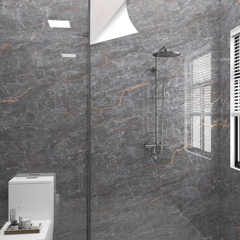 80CM X 10M Wallpaper for Walls In Rolls Toilet Wall Waterproof Self-adhesive Stickers Bathroom Renovation Marble Wall Stickers