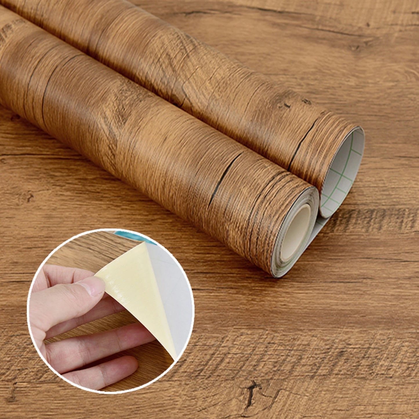 55cm Wide Wood Grain Vinyl Wallpaper for Door Wardrobe Cupboard Table Furniture Waterproof Self Adhesive Stickers Home Decor Fil