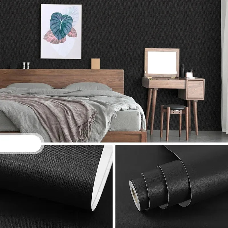 PVC Macaron Solid Color Self-adhesive Wallpaper for Bedroom and Dormitory Renovation Waterproof and Mildew Proof Paper Home