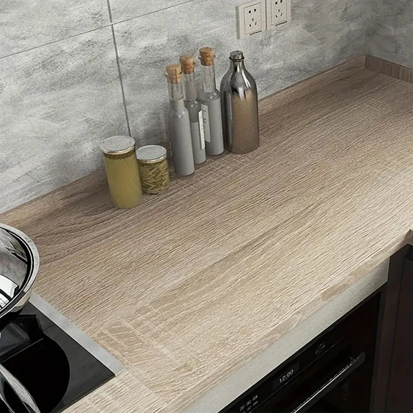 55cm Width Wood Grain PVC Wallpaper for Door Wardrobe Cupboard Table Furniture Waterproof Self Adhesive Stickers Home Decor Film