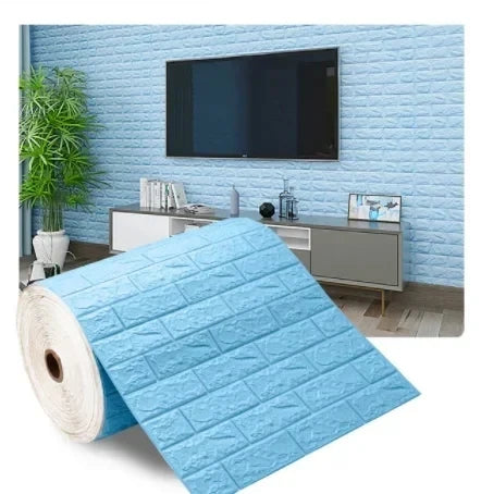 70cmx1/5/10m 3D Wallpaper Decoration Self-adhesive Antique Foam Brick Wallpaper Living Room Bedroom Waterproof 3D Wall Sticker