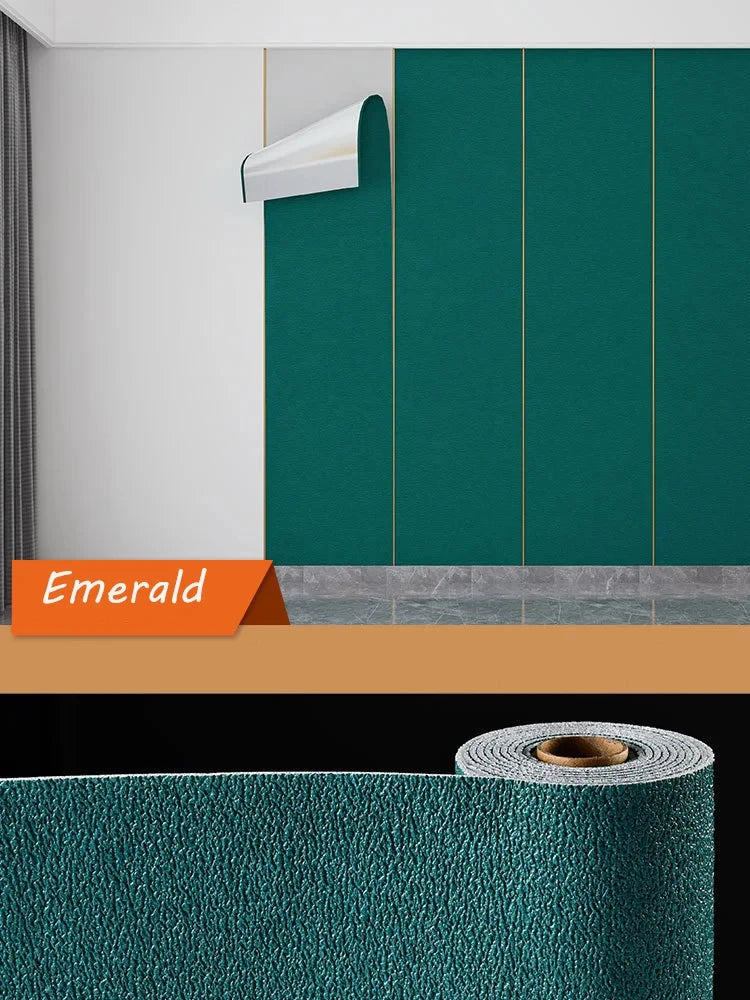 50cmX2.8M/10M 3D Self-Adhesive Insulation Wallpaper Waterproof Moisture-Proof Soundproof Panel Ceiling TV Background Decoration
