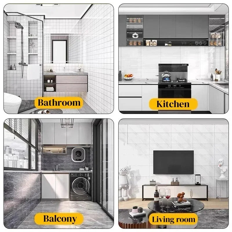 Thick Foam Marble Peel and Stick Wallpapers Waterproof Wall Stickers Imitation Tile Self Adhesive Wall Paper Bedroom Decoration