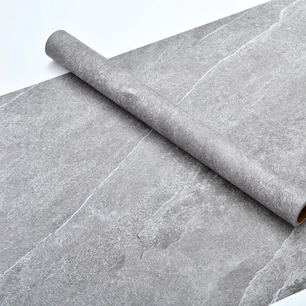 Cement Gray Stickers Self-adhesive Waterproof Retro Old Mottled Pattern Wall Stickers Dark Gray Wallpaper Industrial Style Room