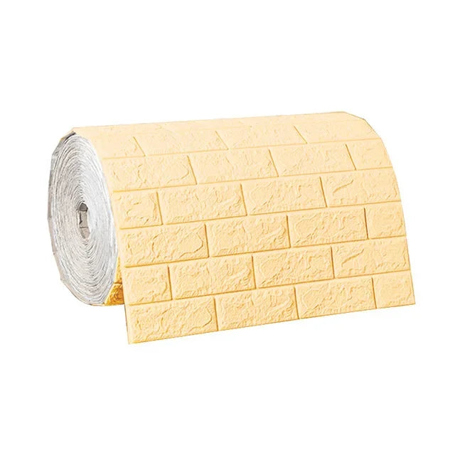70cmX500cm DIY 3D Wallpaper Moisture Proof Modern Home Decoration Self-adhesive Waterproof Wall Stickers Brick Pattern
