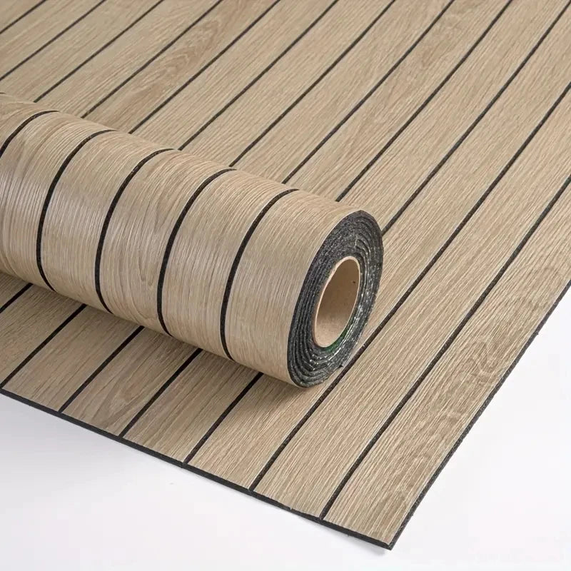 Extra thick 3D retro wood grain self-adhesive wallpaper - perfect for DIY ceiling and wall projects, SXP resin, removable and wa