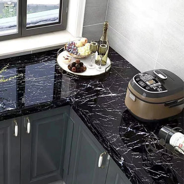 Marble Kitchen Oil-Proof Film Stove Waterproof Moisture-Proof Self-Adhesive Wallpaper Countertop Cabinet Renovation Tile Sticker