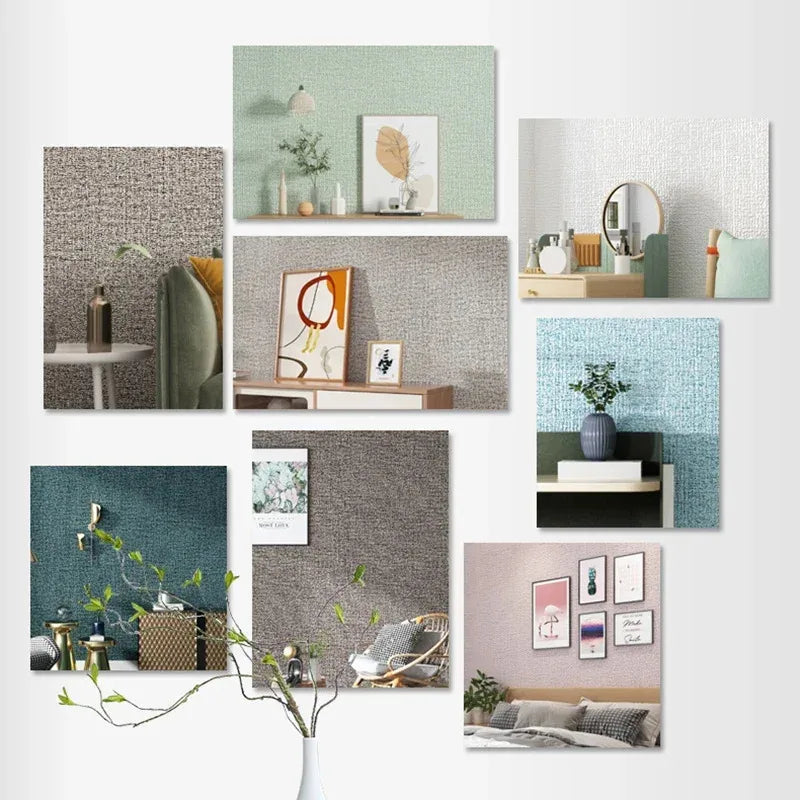 50cmX2.8M/10M 3D Self-Adhesive Insulation Wallpaper Waterproof Moisture-Proof Soundproof Panel Ceiling TV Background Decoration
