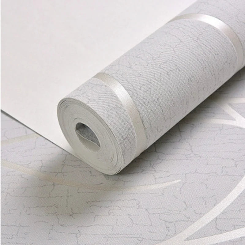 53cm European Modern Bedroom Background 3D Non-woven Moisture-proof Wallpaper Curve Stripes Thickened Wall Stickers