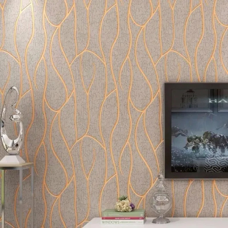 European Non-woven Fabric Room Background Modern Wallpaper Removable Furniture Decoration Self-adhesive Contact Paper Bedroom