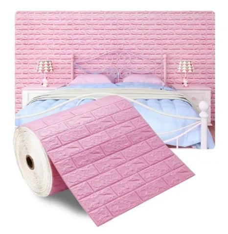 70cmx1/5/10m 3D Wallpaper Decoration Self-adhesive Antique Foam Brick Wallpaper Living Room Bedroom Waterproof 3D Wall Sticker