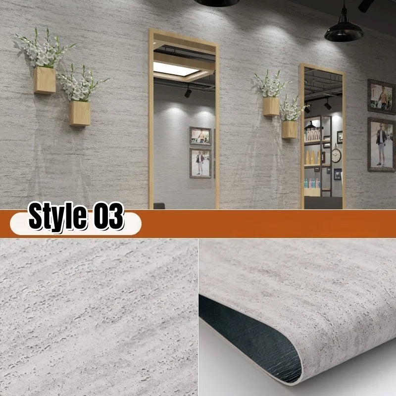 Soft Imitate Roman Travertine Slate Wallpapers 3D Textured Thickening Wall Panel Scalable Flexible Self-adhesive Wall Stickers