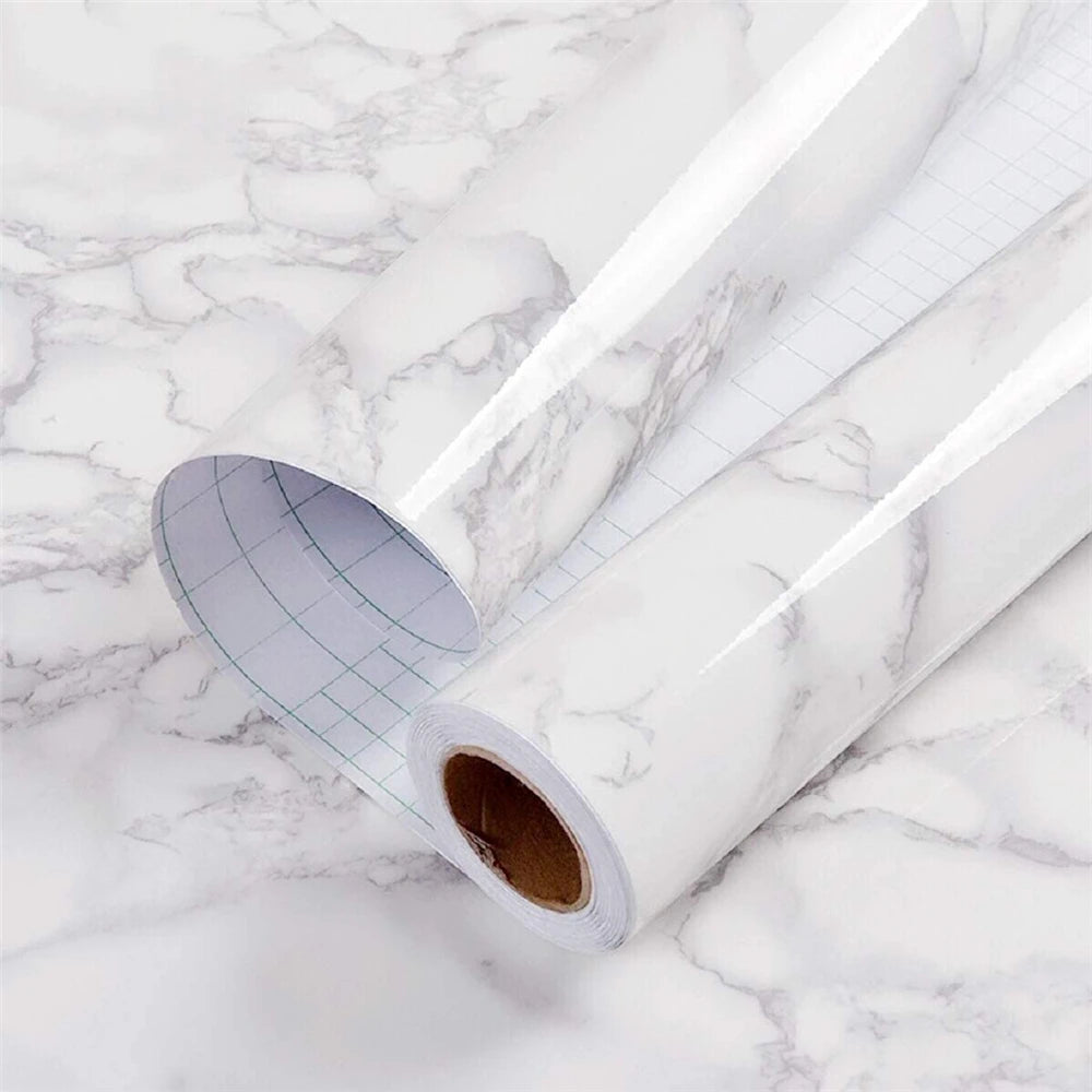 Glossy Pink Marble Contact Paper for Countertop Granite Wallpaper Self-Adhesive Removable Kitchen Waterproof Oil Proof Sticker