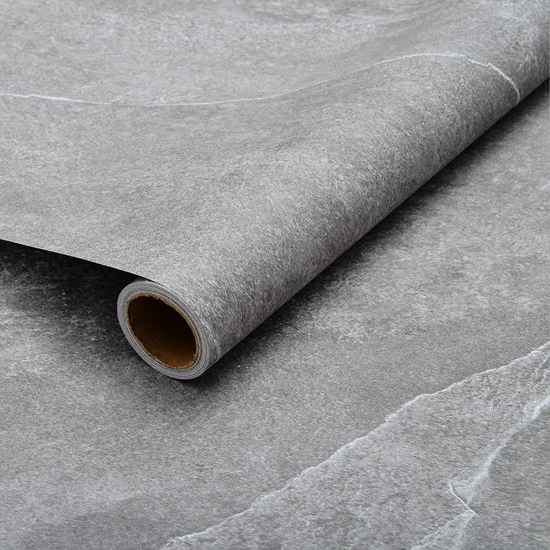 Cement Gray Stickers Self-adhesive Waterproof Retro Old Mottled Pattern Wall Stickers Dark Gray Wallpaper Industrial Style Room