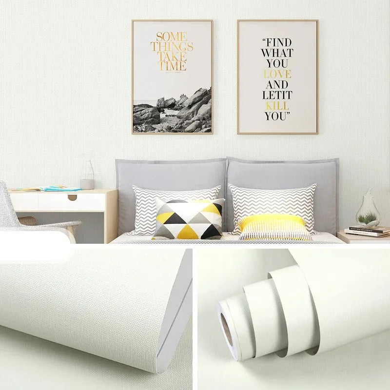 PVC Macaron Solid Color Self-adhesive Wallpaper for Bedroom and Dormitory Renovation Waterproof and Mildew Proof Paper Home