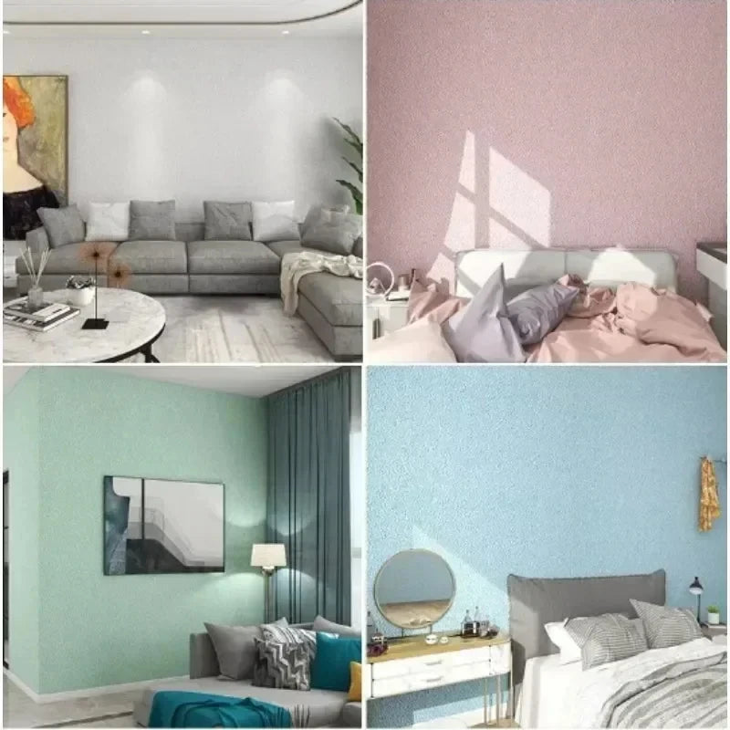 Self-adhesive Diatom Mud Wallpaper Thickened TV Background Linen wallpaper Bedroom Renovation Home Decor XPE Foam Wall Stickers