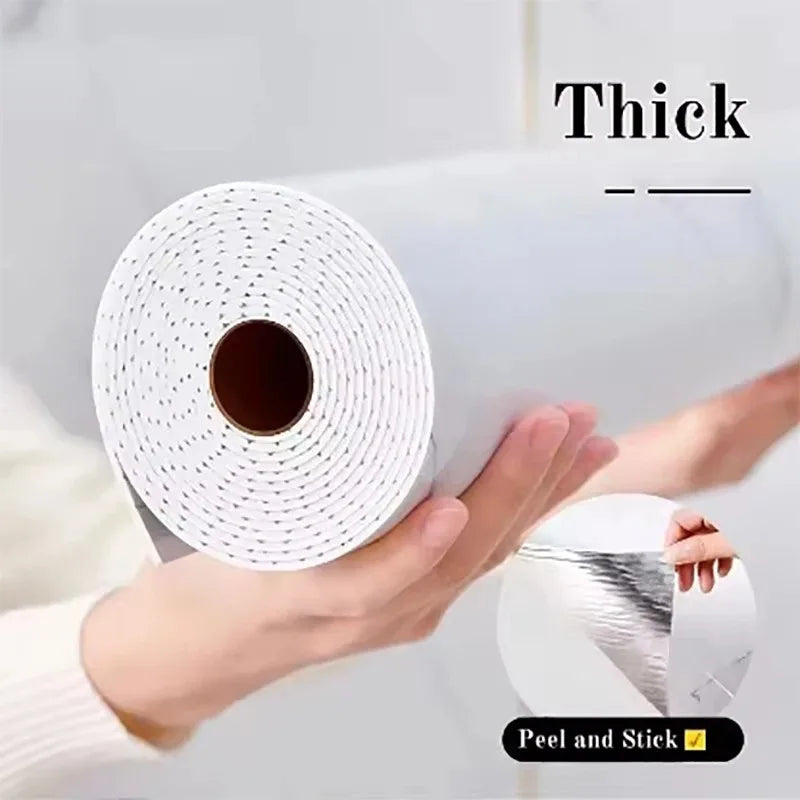 Waterproof and antifouling wall sticker self-adhesive wallpaper 1 roll thick foam marble wallpaper for bedroom and living room