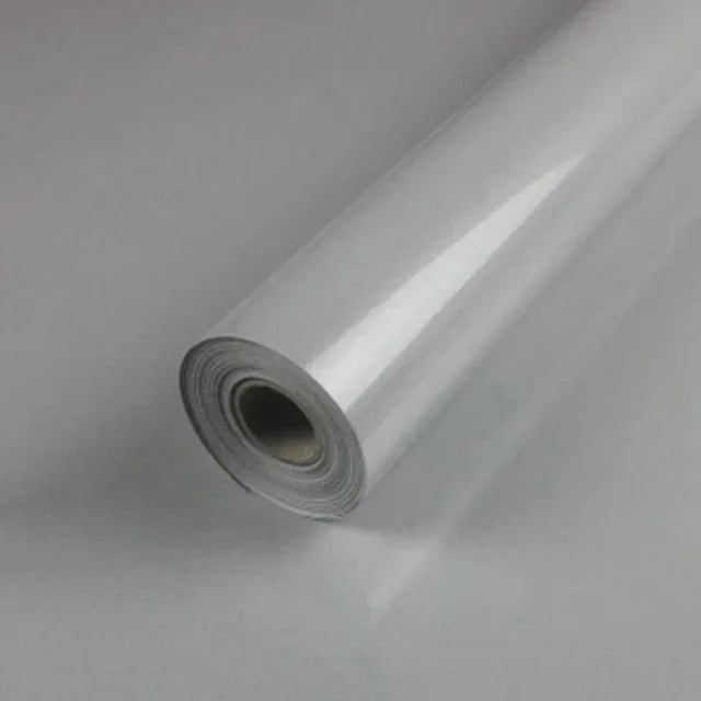 60cm Width Glossy Self Adhesive Solid Wallpaper Vinyl Marble Wall Stickers Waterproof Contact Paper for Kitchen Home Decor Film
