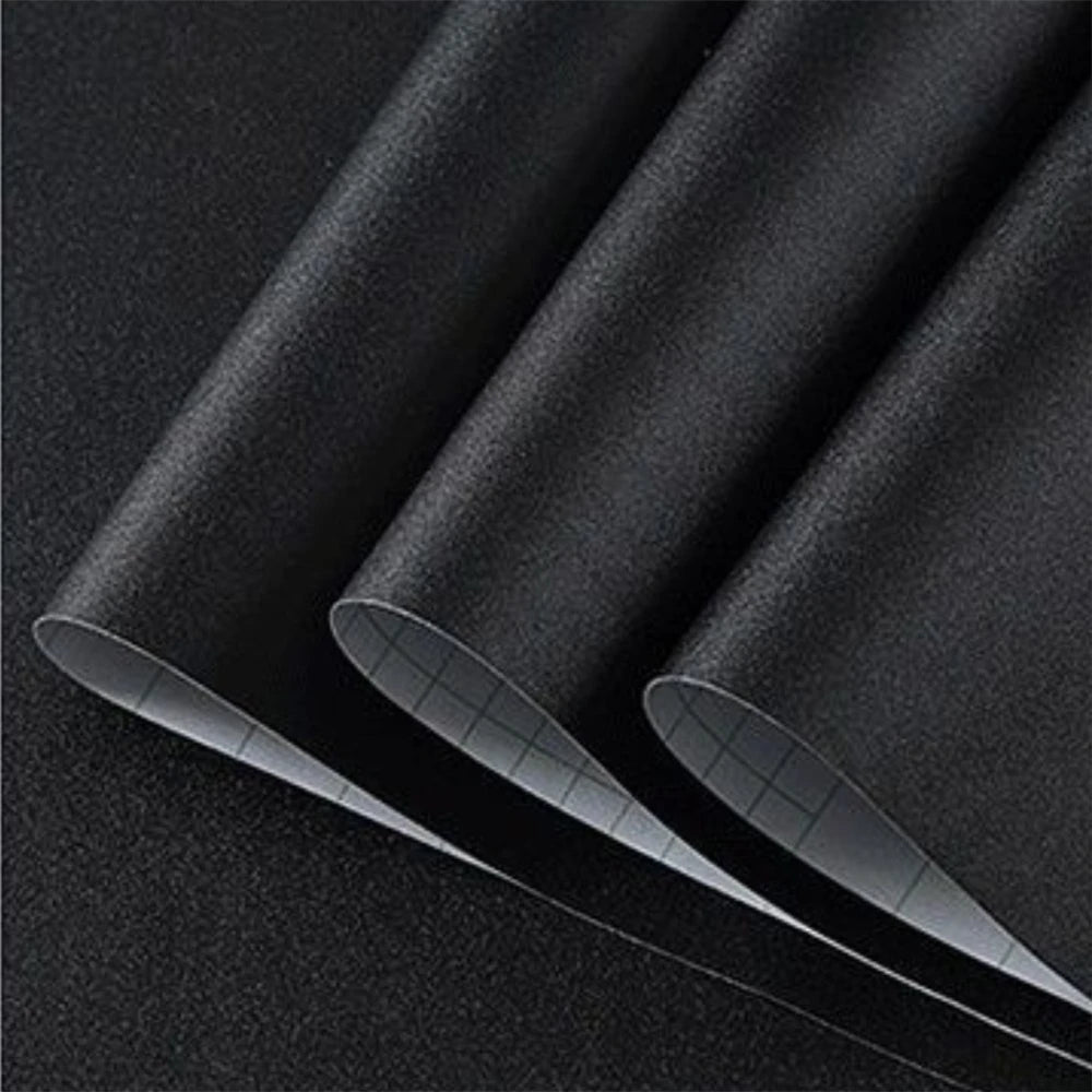 40CM Width Self-adhesive Film Black Matt Thickened Sticker Furniture Kitchen for Cupboards Tables Wall DIY Renovation Wallpaper