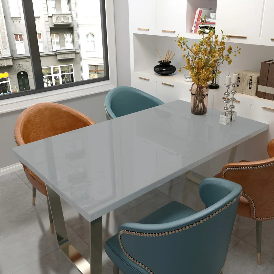 High Glossy Self-adhesive Sticker Modern Style Waterproof Oil-proof Wallpaper for Kitchen Table Cabinet Countertop Renovation