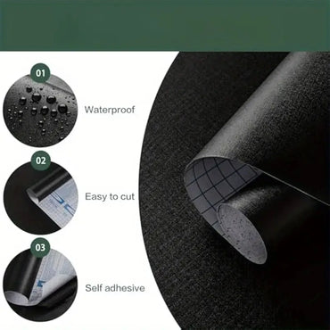 Black Waterproof Self-Adhesive Wallpaper & Silk-like PVC Film: Best for Bathroom, Cafe and Bedroom Makeovers