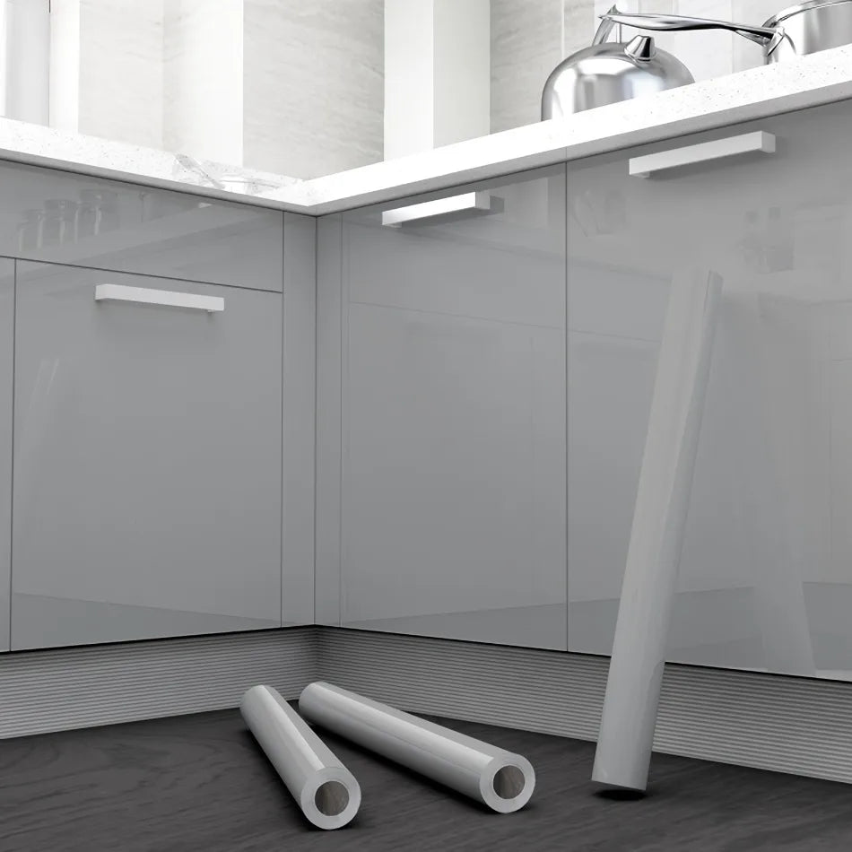 High Glossy Self-adhesive Sticker Modern Style Waterproof Oil-proof Wallpaper for Kitchen Table Cabinet Countertop Renovation