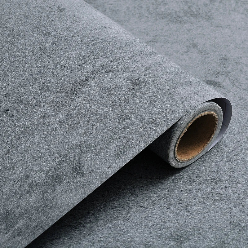 Cement Gray Stickers Self-adhesive Waterproof Retro Old Mottled Pattern Wall Stickers Dark Gray Wallpaper Industrial Style Room