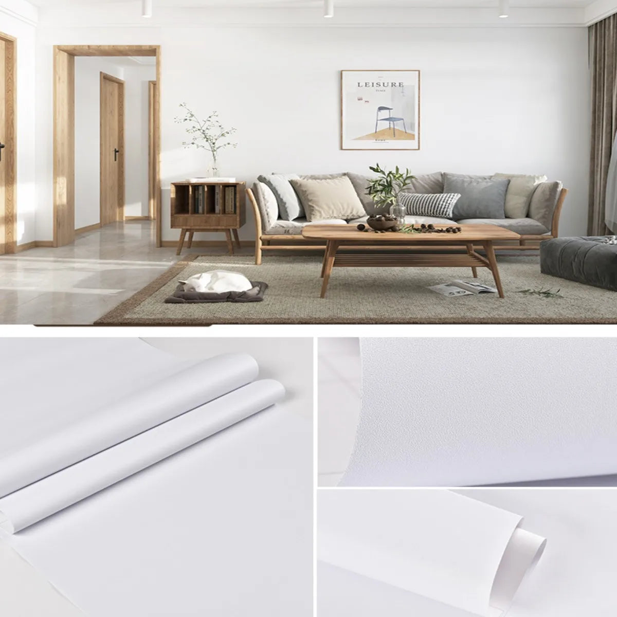 Industrial Cement Grey Clothing Store Living Room Decor Contact Paper Vinyl Self Adhesive Waterproof Wallpaper Wall Stickers