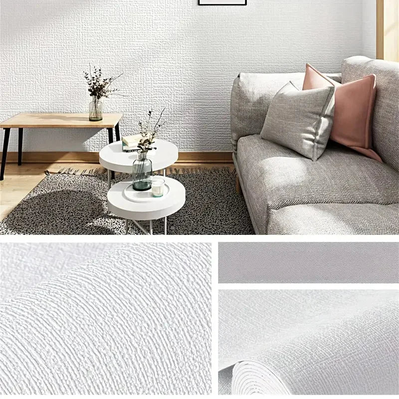 Self-adhesive Diatom Mud Wallpaper Thickened TV Background Linen wallpaper Bedroom Renovation Home Decor XPE Foam Wall Stickers
