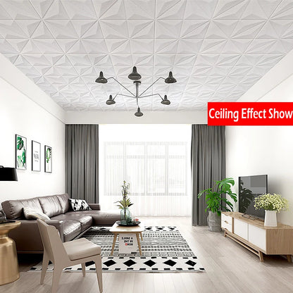35*35cm 3d Room Decor Warm Decoration Self-adhesive Wall Stickers Ceiling Background Foam Waterproof Anti-collision Wallpaper